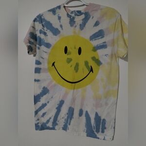Smiley Face Tie-Dye Womans T-Shirt